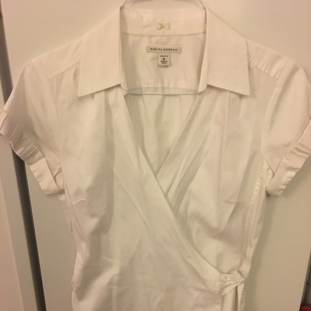 White wrap top